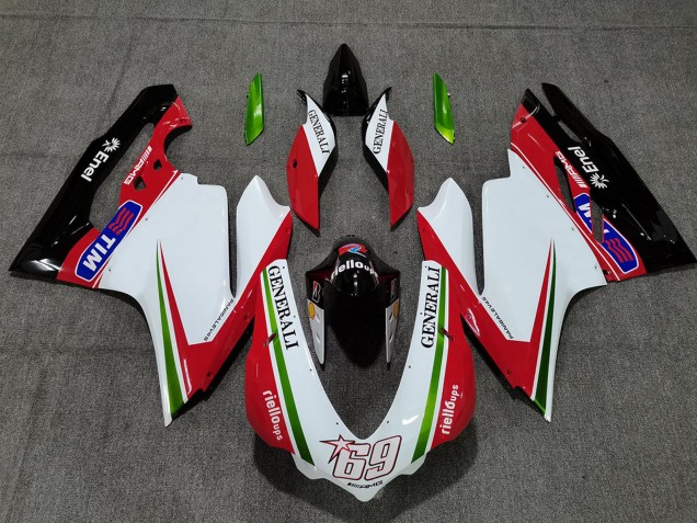 Beste Ducati 959 1299 Motorrad Verkleidung 2015-2020 - Weiss Rot Grun Glanzendes Schwarz Generali Tim 69