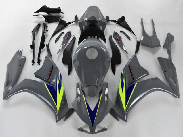 Beste Honda CBR1000RR Motorrad Verkleidung 2012-2016 - Nardo Grau Blau Fluo Gelb