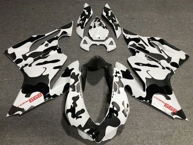 Beste Ducati 899 Motorrad Verkleidung 2011-2014 - Weiss Schwarz Camouflage