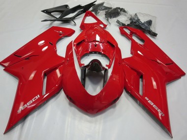 Beste Ducati 1098 Motorrad Verkleidung 2007-2014 - Glanzendes Rot Glanzendes Schwarz
