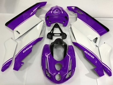 Beste Ducati 999 Motorrad Verkleidung 2003-2004 - Weiss Lila Schwarz