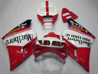 Beste Ducati 748 916 996 998 Motorrad Verkleidung 1993-2005 - Weiss Rot Glanzendes Schwarz Marlboro