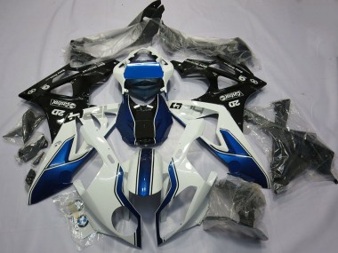 Beste BMW S1000RR Motorrad Verkleidung 2015-2016 - Weiss Blau Glanzendes Schwarz