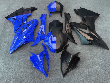 Beste BMW S1000RR Motorrad Verkleidung 2015-2016 - Blau Matt Schwarz Geteiltes