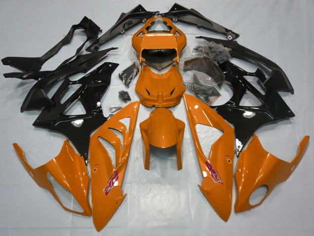 Beste BMW S1000RR Motorrad Verkleidung 2015-2016 - Orange Glanzendes Schwarz