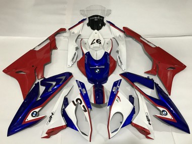 Beste BMW S1000RR Motorrad Verkleidung 2015-2016 - Weiss Rot Blau