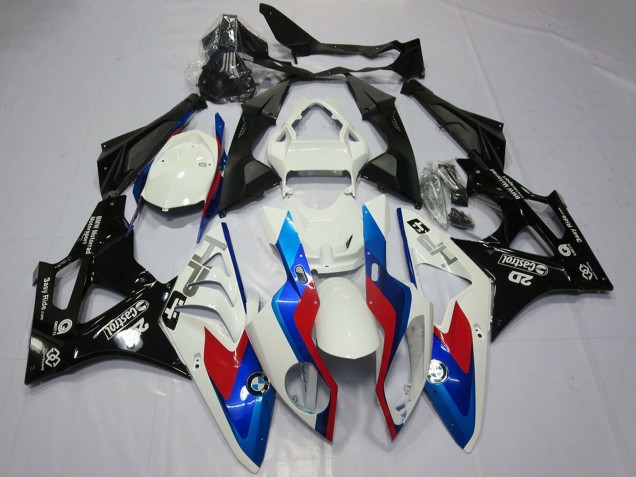 Beste BMW S1000RR Motorrad Verkleidung 2009-2014 - Weiss Rot Blau Glanzendes Schwarz Castrol OEM Stil