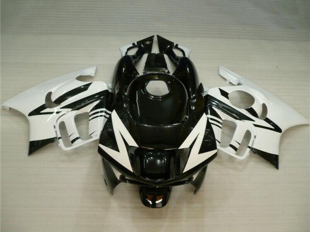 Beste Honda CBR600 F3 Motorrad Verkleidung 1995-1996 - Weiss Glanzendes Schwarz