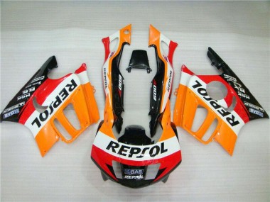 Beste Honda CBR600 F3 Motorrad Verkleidung 1995-1996 - Orange Weiss Rot Glanzendes Schwarz Repsol