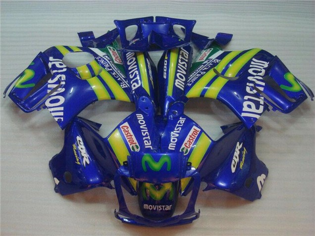 Beste Honda CBR600 F3 Motorrad Verkleidung 1995-1996 - Blau Grun Gelb MoviStar Rot Castrol