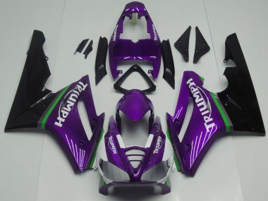Beste Triumph Daytona 675 Motorrad Verkleidung 2009-2012 - Lila Grun Glanzendes Schwarz