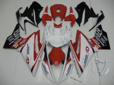 Beste Triumph Daytona 675 Motorrad Verkleidung 2013-2016 - Weiss Rot Glanzendes Schwarz