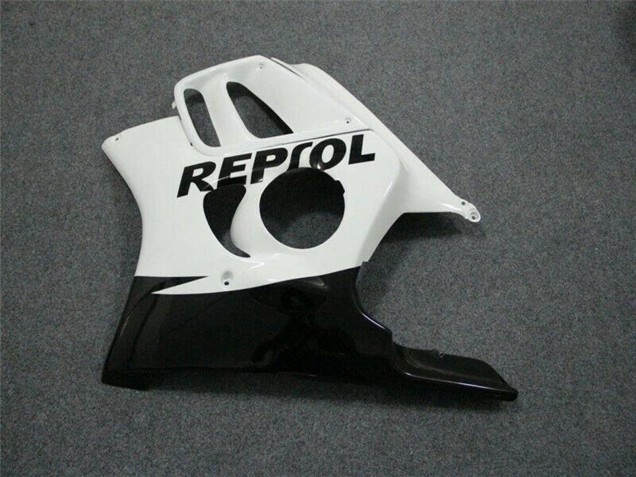 Beste Honda CBR600 F3 Motorrad Verkleidung 1997-1998 - Weiss Glanzendes Schwarz Repsol