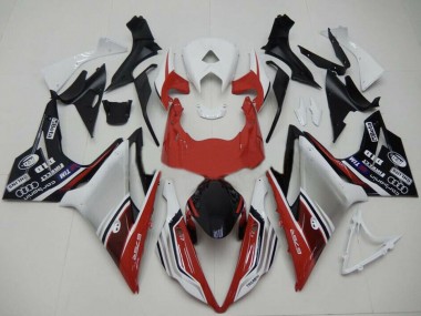 Beste Triumph Daytona 675 Motorrad Verkleidung 2013-2016 - Weiss Rot Silber Glanzendes Schwarz