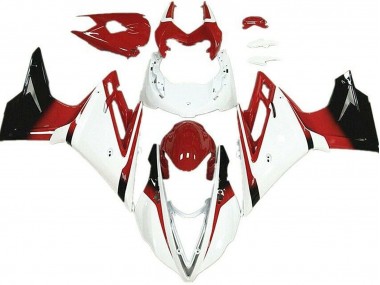 Beste Triumph Daytona 675 Motorrad Verkleidung 2013-2016 - Weiss Rot Glanzendes Schwarz