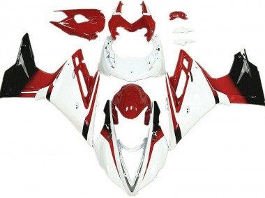 Beste Triumph Daytona 675 Motorrad Verkleidung 2013-2016 - Weiss Rot Glanzendes Schwarz