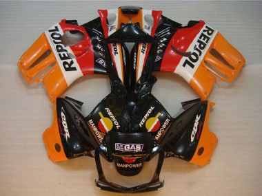 Beste Honda CBR600 F3 Motorrad Verkleidung 1995-1996 - Orange Weiss Rot Glanzendes Schwarz Repsol