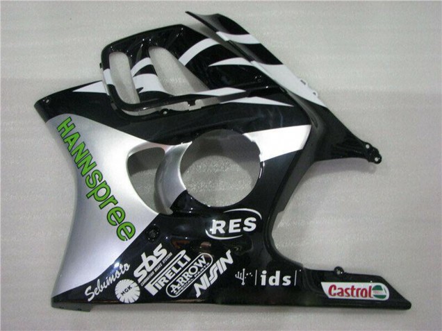 Beste Honda CBR600 F3 Motorrad Verkleidung 1995-1996 - Weiss Silber Grun Hannspree