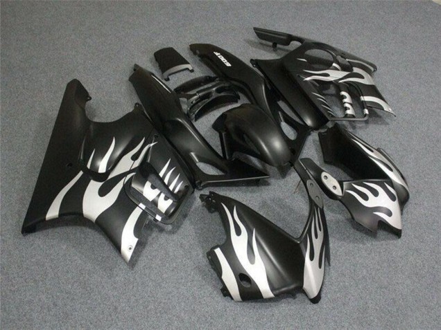 Beste Honda CBR600 F3 Motorrad Verkleidung 1995-1996 - Weiss Matt Schwarz Flamme