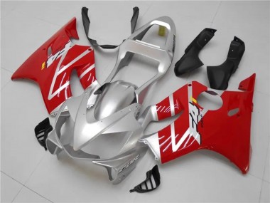 Beste Honda CBR600 F4i Motorrad Verkleidungen Kit 2001-2003 - Silber Rot