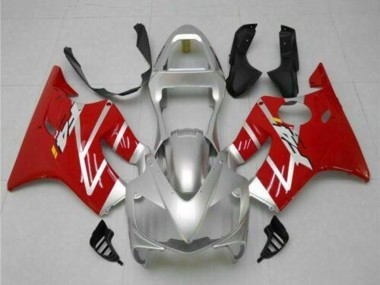 Beste Honda CBR600 F4i Motorrad Verkleidungen Kit 2001-2003 - Silber Rot
