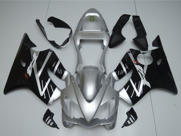 Beste Honda CBR600 F4i Motorrad Verkleidung 2001-2003 - Silber Glanzendes Schwarz