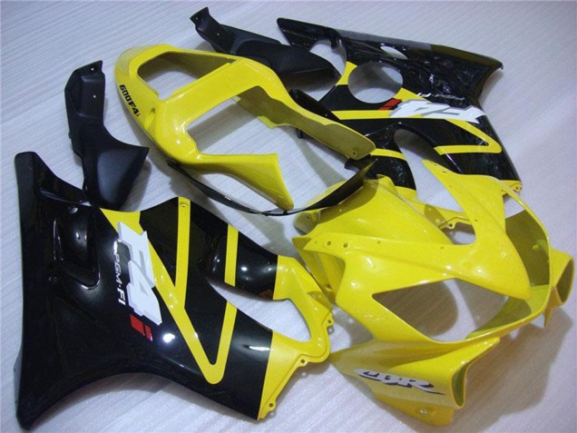 Beste Honda CBR600 F4i Motorrad Verkleidung 2001-2003 - Gelb Glanzendes Schwarz