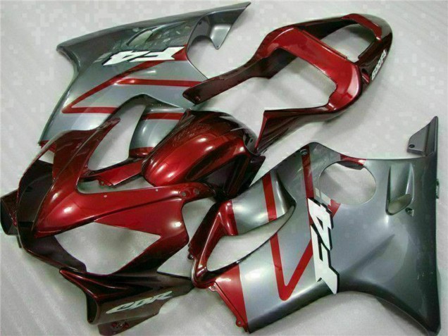 Beste Honda CBR600 F4i Motorrad Verkleidung Kit 2001-2003 - Silber Rot
