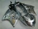 Beste Honda CBR1100XX Blackbird Motorrad Verkleidung 1996-2007 - Silber Schwarz Flamme