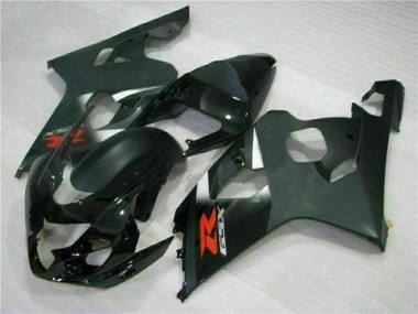 Beste Suzuki GSXR 600/750 Motorrad Verkleidung 2004-2005 - Glanzendes Schwarz Matt Schwarz Rot Aufkleber