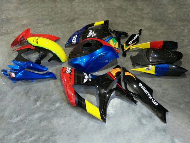 Beste Suzuki GSXR 600/750 Motorrad Verkleidung 2006-2007 - Rot Blau Gelb
