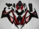 Beste Suzuki GSXR 600/750 Motorrad Verkleidung 2006-2007 - Rot Glanzendes Schwarz