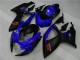 Beste Suzuki GSXR 600/750 Motorrad Verkleidung 2006-2007 - Blau Matt Schwarz Rot