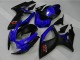 Beste Suzuki GSXR 600/750 Motorrad Verkleidung 2006-2007 - Blau Matt Schwarz Rot
