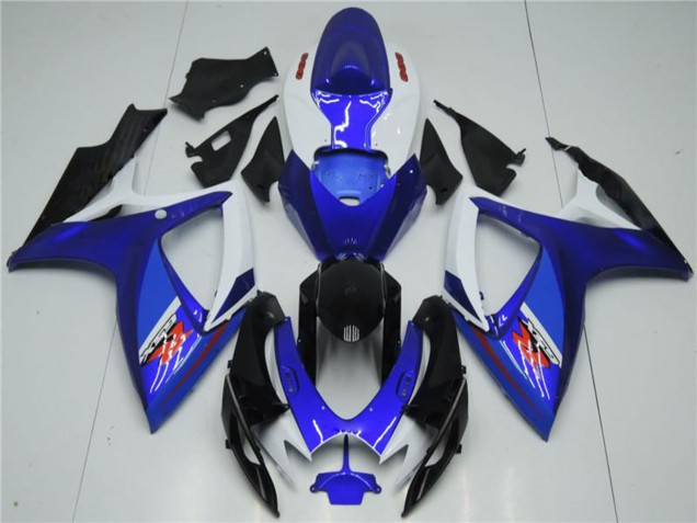 Beste Suzuki GSXR 600/750 Motorrad Verkleidung 2006-2007 - Weiss Blau Schwarz Rot
