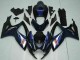 Beste Suzuki GSXR 600/750 Motorrad Verkleidung 2006-2007 - Glanzendes Schwarz Blau