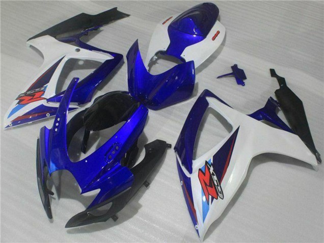Beste Suzuki GSXR 600/750 Motorrad Verkleidung 2006-2007 - Weiss Blau Schwarz Rot