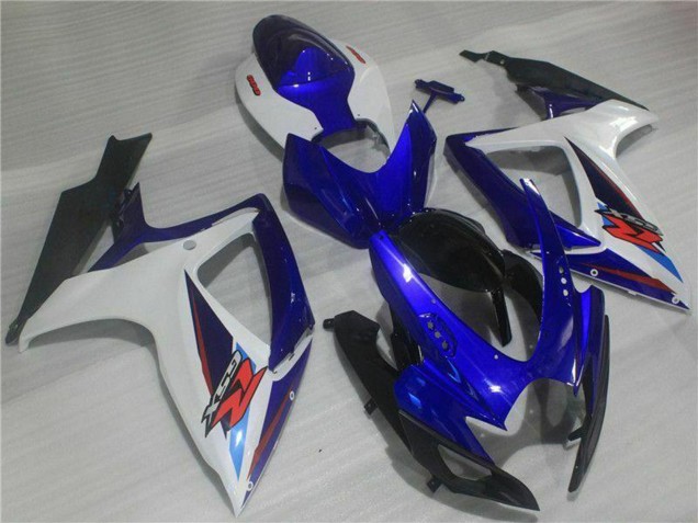 Beste Suzuki GSXR 600/750 Motorrad Verkleidung 2006-2007 - Weiss Blau Schwarz Rot