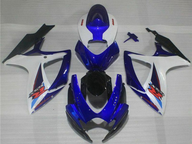 Beste Suzuki GSXR 600/750 Motorrad Verkleidung 2006-2007 - Weiss Blau Schwarz Rot