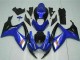 Beste Suzuki GSXR 600/750 Motorrad Verkleidung 2006-2007 - Blau Weiss Glanzendes Schwarz Rot