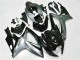Beste Suzuki GSXR 600/750 Motorrad Verkleidung 2006-2007 - Silber Glanzendes Schwarz