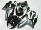 Beste Suzuki GSXR 600/750 Motorrad Verkleidung 2006-2007 - Silber Glanzendes Schwarz