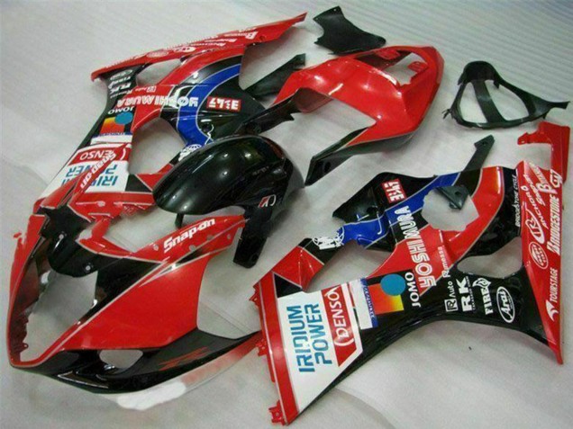 Beste Suzuki GSXR 1000 Motorrad Verkleidung 2003-2004 - Rot Schwarz Blau Yoshimura
