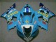 Beste Suzuki GSXR 1000 Motorrad Verkleidung 2003-2004 - Blau Weiss Gelb Rizla