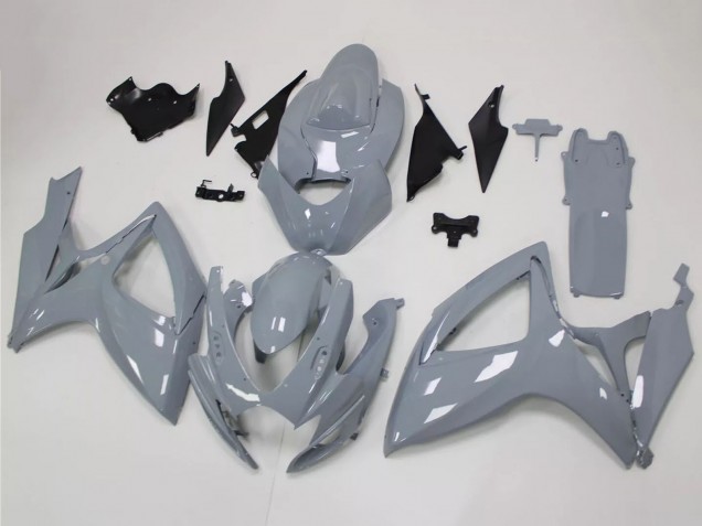 Beste Suzuki GSXR 600 / GSXR 750 Motorrad Verkleidung Kit 2006-2007 - Nardo Grau
