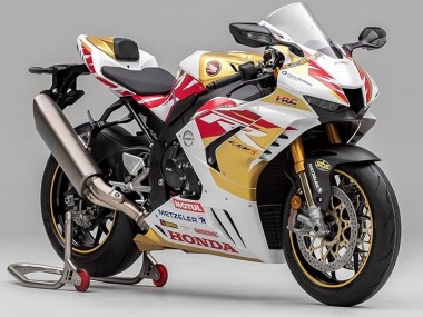 Beste Honda CBR1000RR-R Motorrad Verkleidung 2020-2023 - Weiss Rot Gold Motul