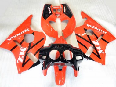 Beste Honda CBR400RR NC23 Motorrad Verkleidung 1987-1989 - Orange Glanzendes Schwarz