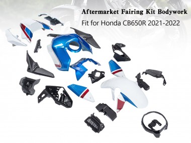 Beste Honda CB650R Motorrad Verkleidung 2019-2022 - Blau Rot Schwarz