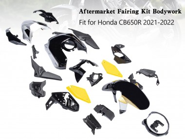 Beste Honda CB650R Motorrad Verkleidung 2019-2022 - Schwarz Gelb
