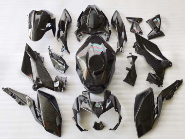 Beste Kawasaki Z400 Motorrad Verkleidung 2018-2024 - Schwarze Carbonfaser